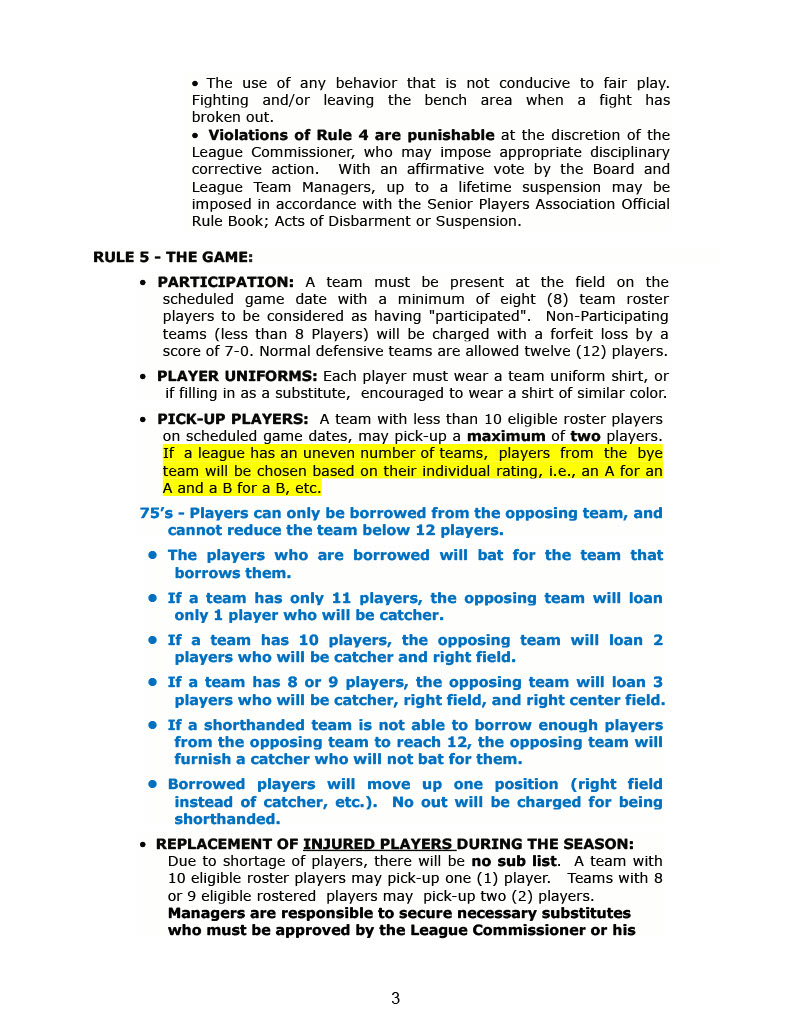 Special Rules Rules